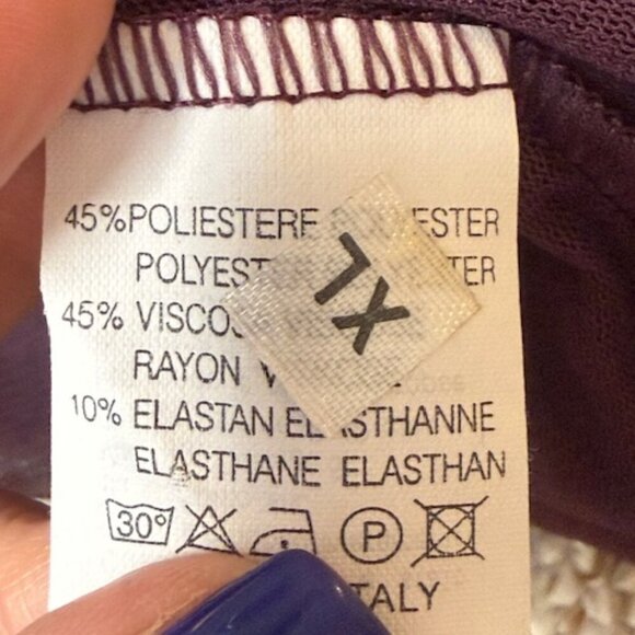 Spazio Italiano Collection Made in Italy Dark Purple Waterfall Cardigan Size XL - Picture 4 of 10